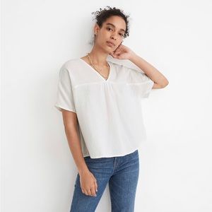 Madewell Lightspun Rhyme Top - cream